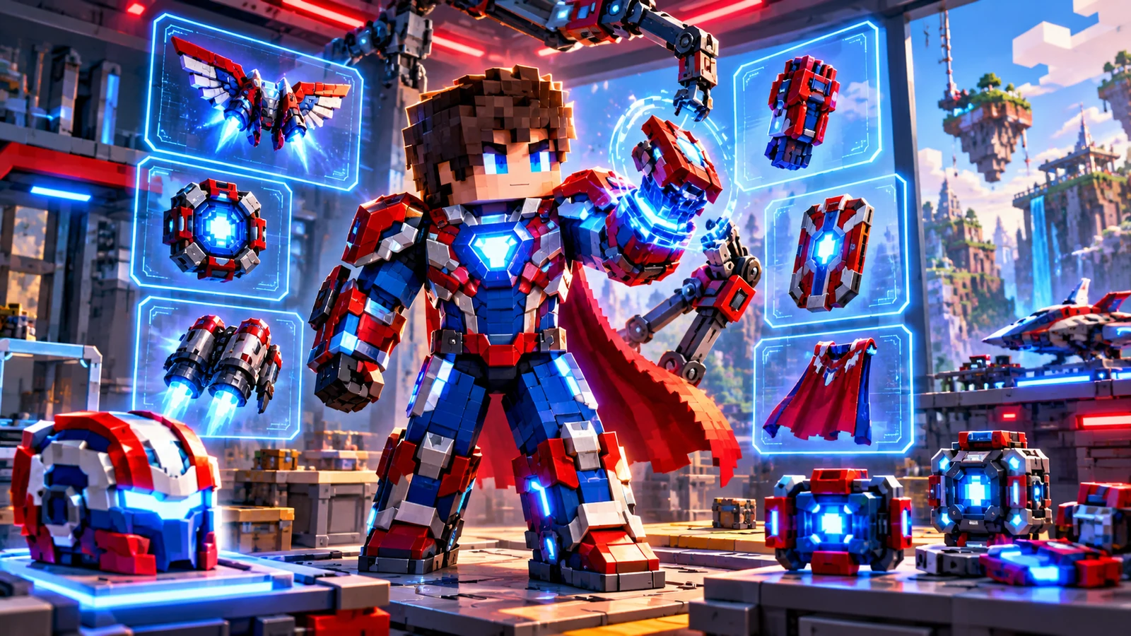 Text-free addon themed superhero mod visual